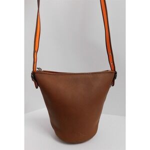 Coach Saddle Brown Leather Mini Bucket‎ Crossbody Shoulder Bag